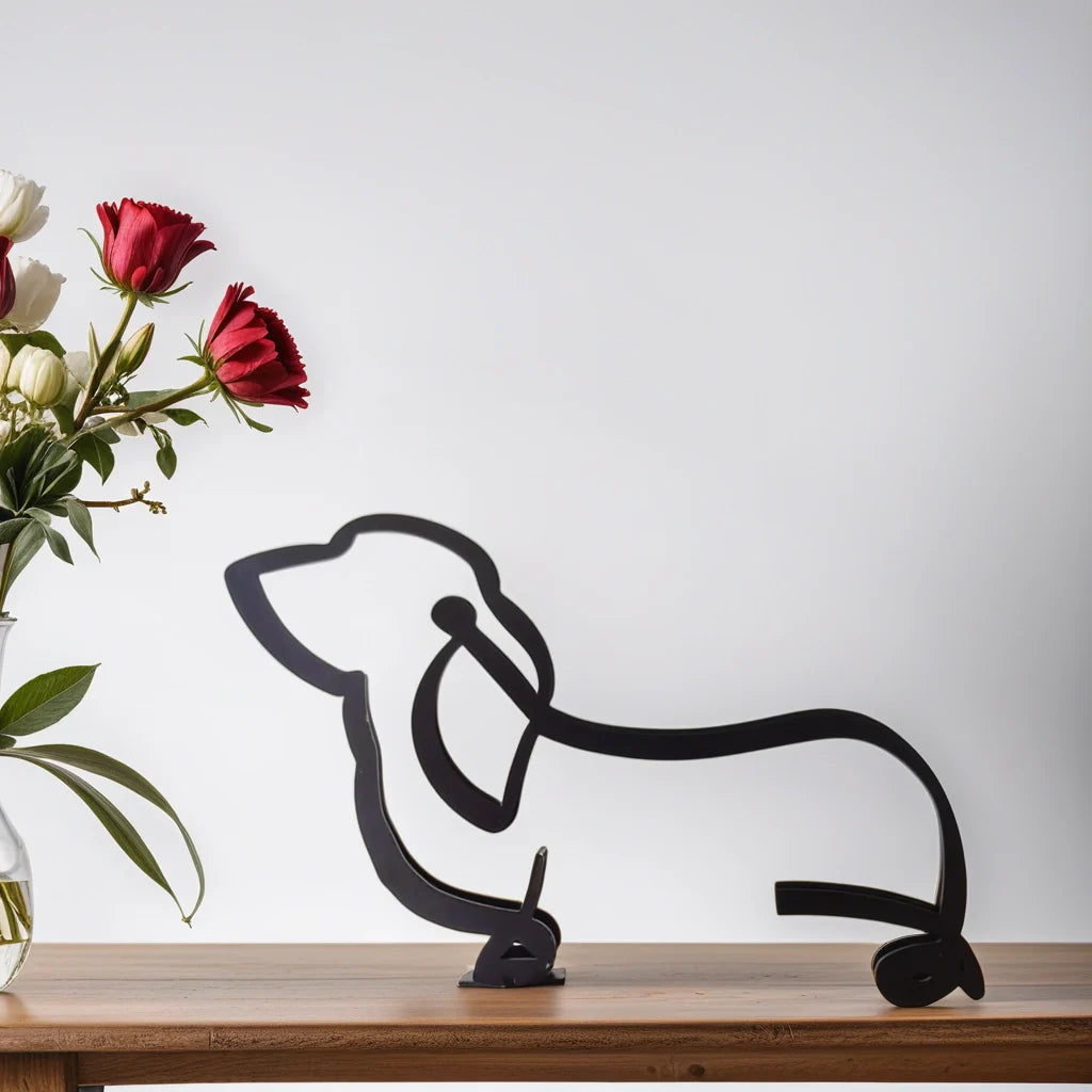 Skund™ - Hunderrace Line Art Skulptur