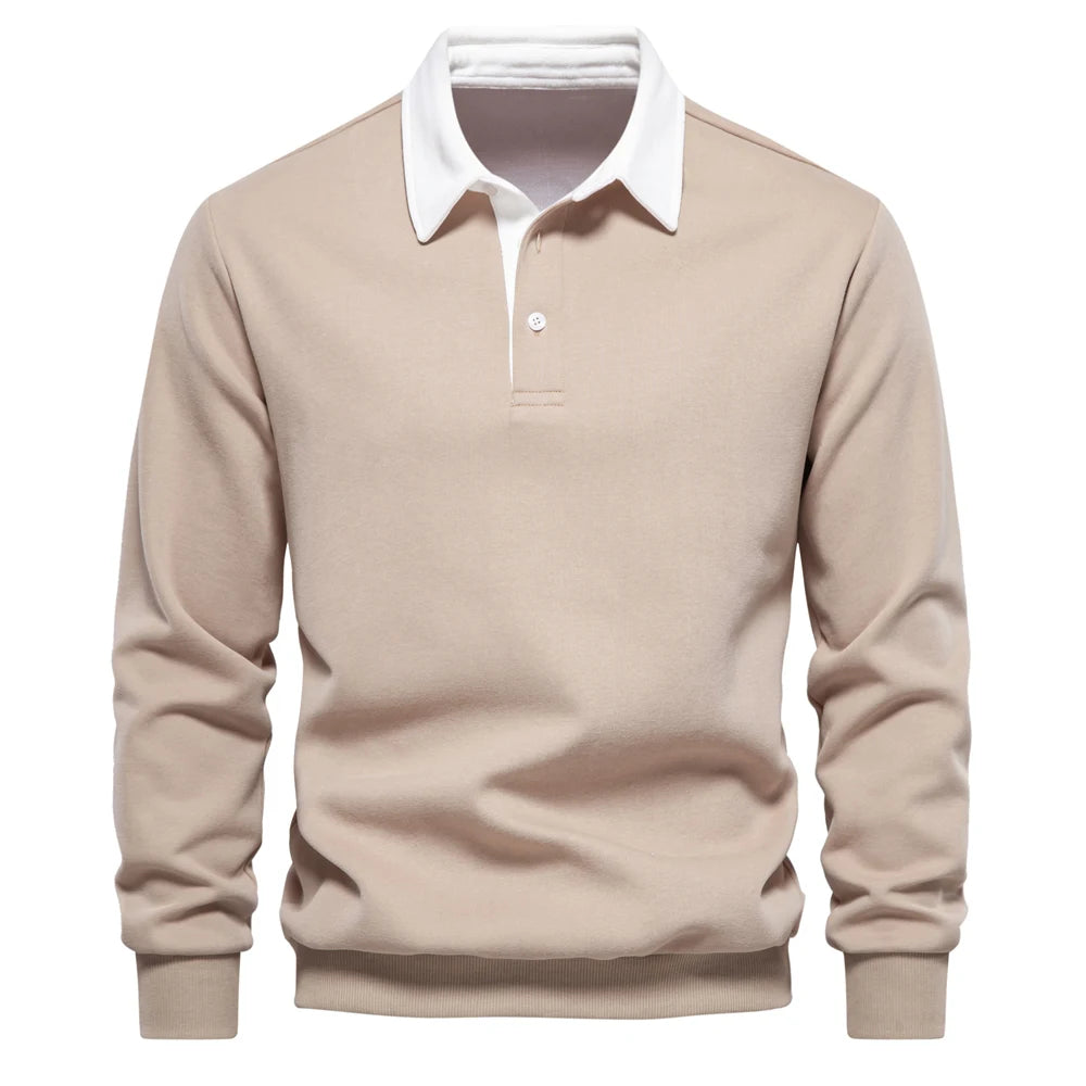 Laurent - Elegantný Zapínací Polo Sveter s Golierom