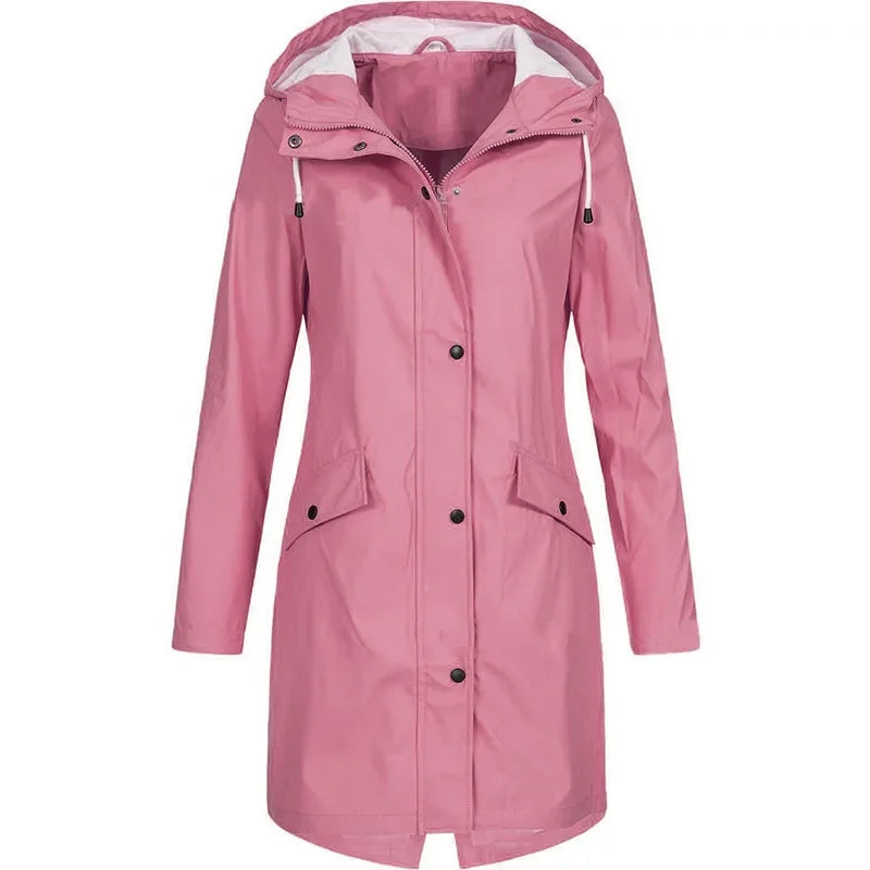 Lynette - Manteau de Pluie Imperméable à Capuche