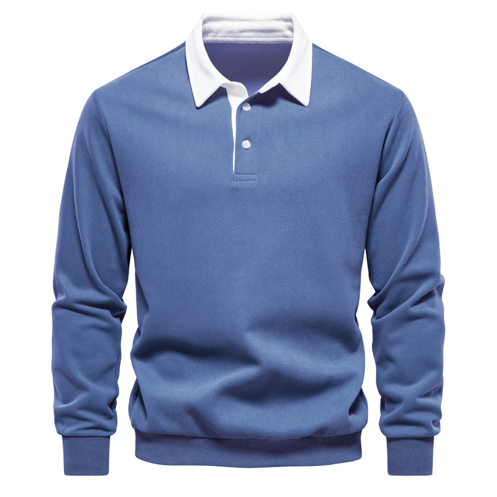 Laurent - Elegantný Zapínací Polo Sveter s Golierom