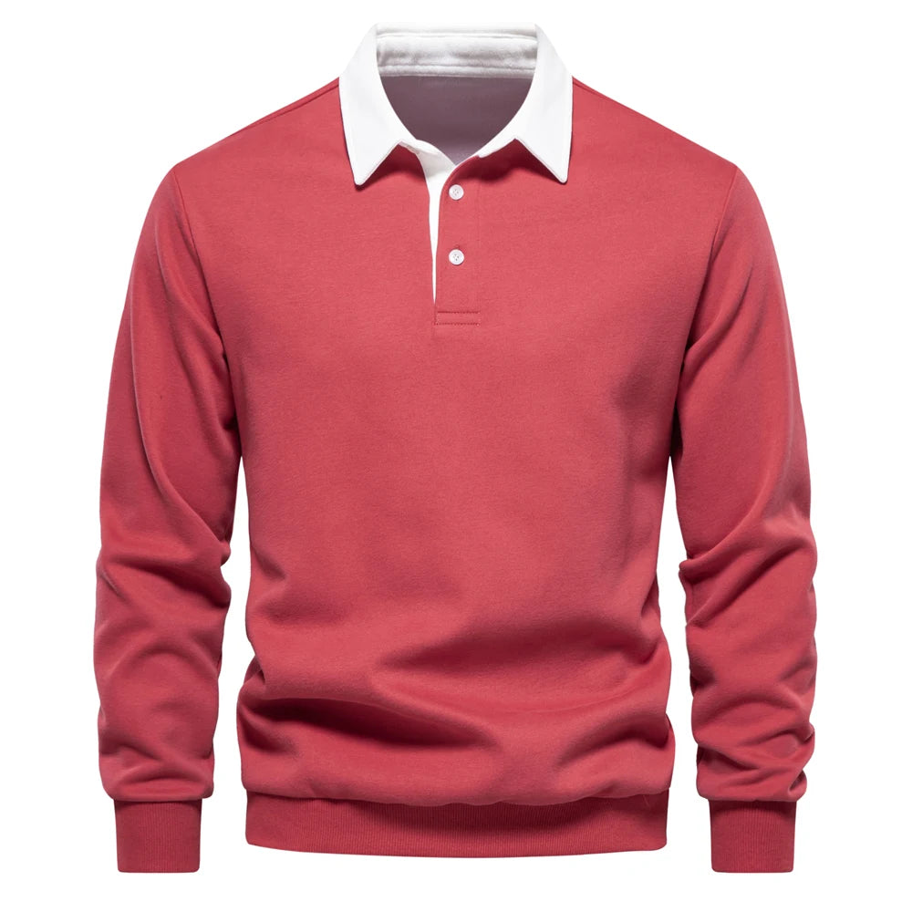 Laurent - Elegantný Zapínací Polo Sveter s Golierom