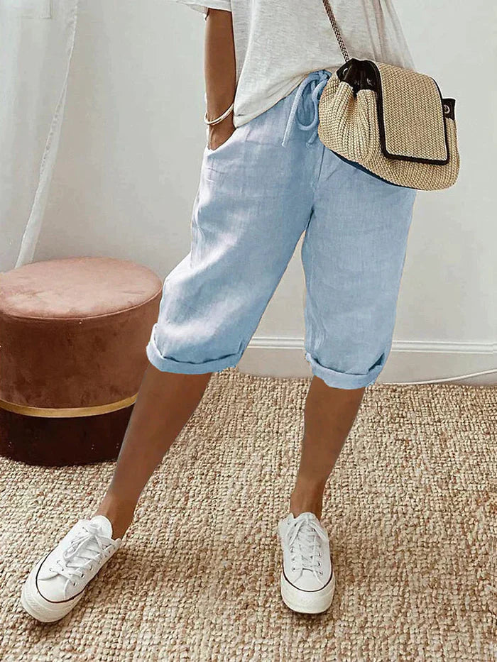 Lalita - Deluxe Linned Lange Shorts