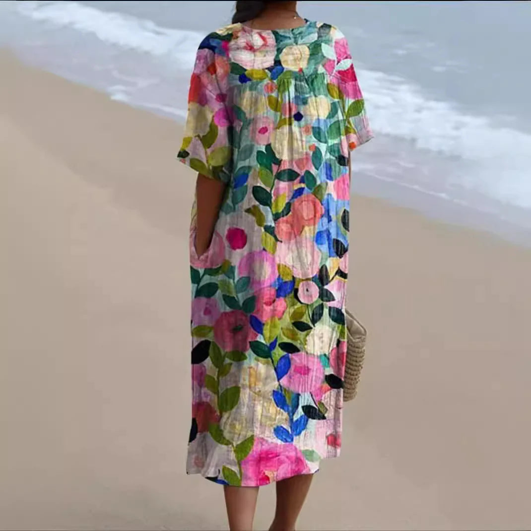 Santana - Robe Ample Imprimé Fleuri