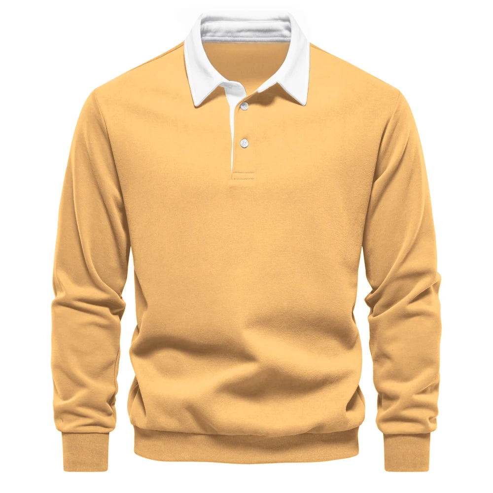 Laurent - Elegantný Zapínací Polo Sveter s Golierom
