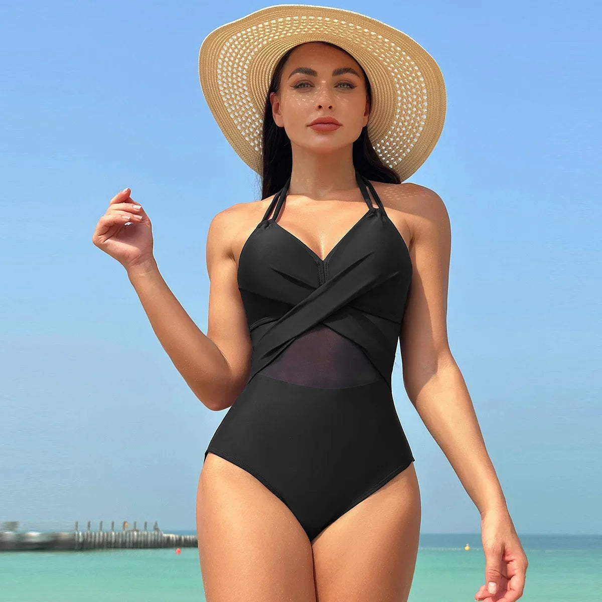 Yelena -  Maillot de Bain Semi Transparent